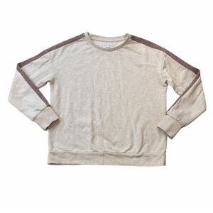 All Fenix Anthropologie Crewneck with Arm Leopard Stripes